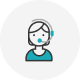Avatar with headset icon
