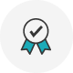 Badge with checkmark icon